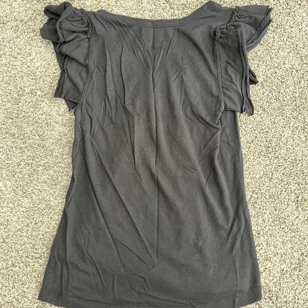 Juicy Couture Y2K Black Ruffle Sleeve Shirt - Picture 3 of 4